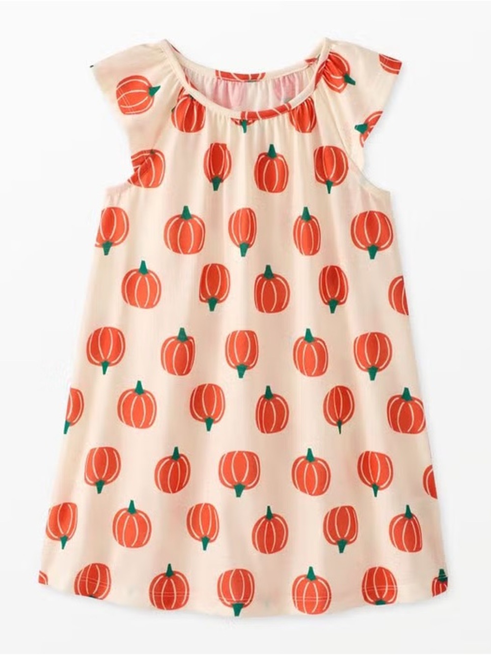 Pumpkin Printed Short Sleeve Nightgown (8)